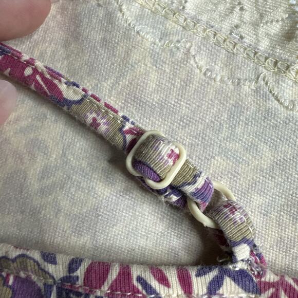 St Johns Bay Large Floral Camisole Lace Trim Tank Y2K Coquette Soft Stretch - Picture 7 of 11